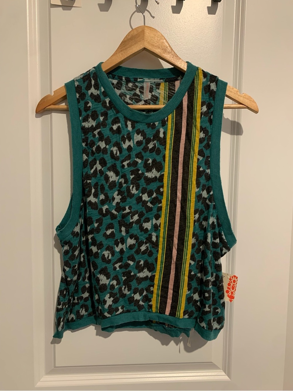 Free People Movement Love Crop Active Tank Top in Dark Jade Combo Size Medium